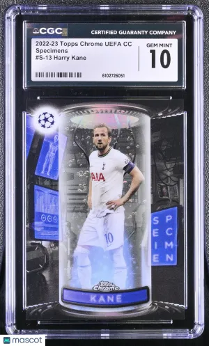 Graded 10 CGC 2022-23 Topps Chrome UEFA CC Harry Kane Specimens #S-13 Tottenham Hotspur Soccer Card