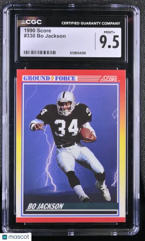 1990 Score Bo Jackson #330 CGC 9.5 Oakland Raiders