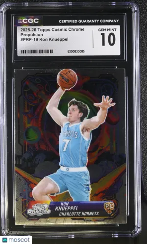 2025-26 Topps Cosmic Chrome Kon Knueppel Rookie Propulsion #PRP-19 CGC 10 Charlotte Hornets