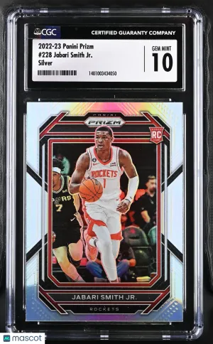 2022-23 Panini Prizm Jabari Smith Jr. #228 Silver CGC 10 front