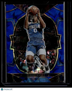 2023 Panini Select Tyrese Maxey #9 Blue Cracked Ice