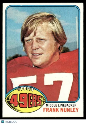 1976 Football Card Frank Nunley #182