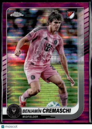 2025 Topps Chrome MLS Benjamin Cremaschi #90 Pink Shimmer Refractor