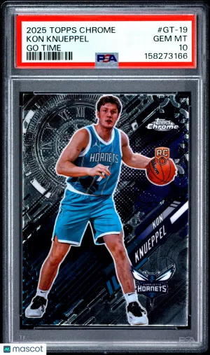 2025 Topps Chrome Go Time Kon Knueppel #GT-19 front