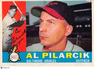 1960 Topps Al Pilarcik Autograph Baltimore Orioles