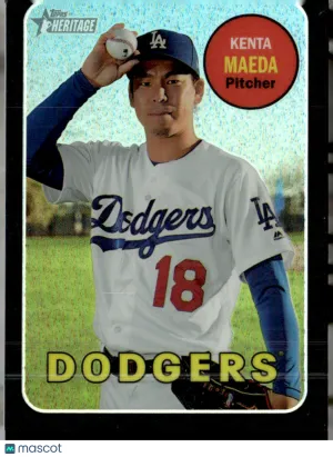 2018 Topps Heritage Chrome Kenta Maeda #THC-94 Black Refractor /69