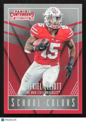 2016 Panini Contenders Draft Picks Ezekiel Elliott #5 School Colors