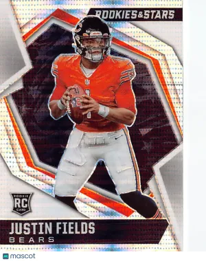 2021 Panini Rookies & Stars Justin Fields Silver Disco Rookie RC #104 Chicago Bears