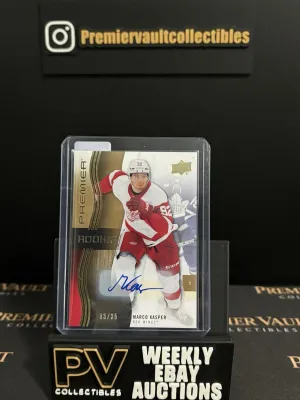 2023-24 Upper Deck Premier - Rookie Gold Auto /35 Marco Kasper #145
