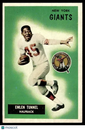 1955 Football Card Emlen Tunnell #136