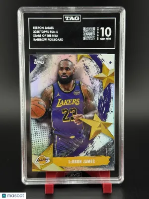 2025-26 Topps LeBron James #SA-6 Rainbow Foilboard Parallel/Variety Insert TAG 10