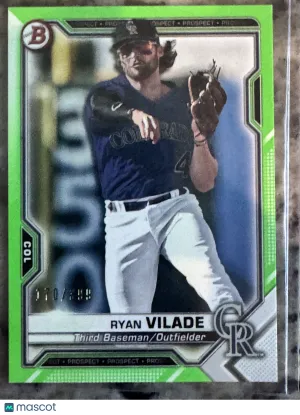 2021 Bowman Prospect Ryan Vilade #BP-68 Neon Green /399