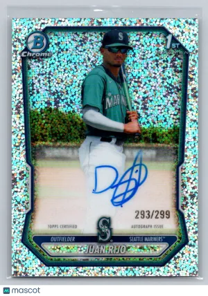 2026 Bowman Chrome Autograph Juan Rijo #CPA-JR Speckle Refractor 293/299 Seattle Mariners