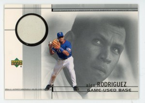 2001 Upper Deck Alex Rodriguez Game-Used Base #B-AR