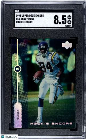 1998 Upper Deck Encore Randy Moss #RE1 Rookie SGC 8.5