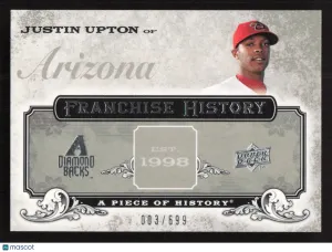 2008 Upper Deck A Piece of History Justin Upton #FH-1 Franchise History SN