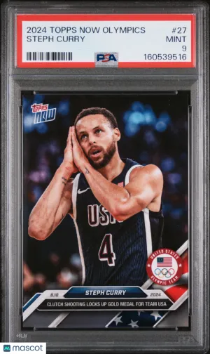 2024 Topps Now Olympic Games Steph Curry #27 PSA 9