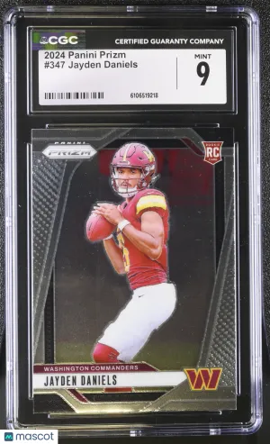 2024 Panini Prizm Jayden Daniels Rookie #347 CGC 9 Washington Commanders