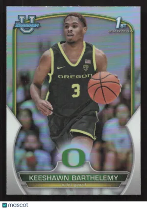 2022-23 Bowman University Chrome Keeshawn Barthelemy #17 Refractor