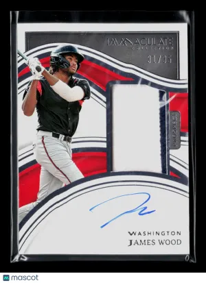2023 Panini Immaculate Collection James Wood #24 31/35 Memorabilia Auto