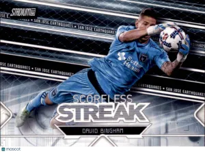 2017 Topps Stadium Club MLS Scoreless Streak #SS-8 David Bingham San Jose Earthquakes