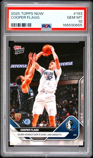 2025 Topps Now Cooper Flagg #193 front