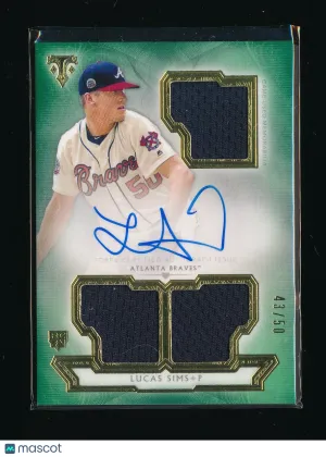 2018 Topps Triple Threads Lucas Sims Signatures Rookie