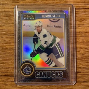 2014-15 O-Pee-Chee Platinum Henrik Sedin Black Ice SSP /25 Canucks #70
