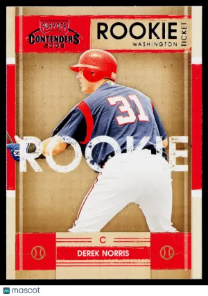 2008 Playoff Contenders Derek Norris #20