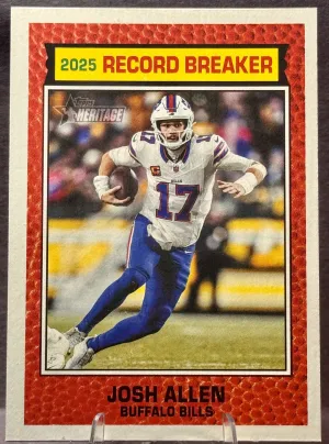 2026 Topps Heritage JOSH ALLEN Record Breaker #3 Bills
