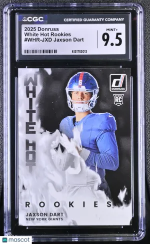2025 Donruss Jaxson Dart White Hot Rookies #WHR-JXD CGC 9.5 New York Giants