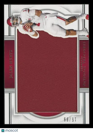 Jalen Hurts 2024 Panini National Treasures Collegiate #S-JHS Silhouettes Memorabilia 15 / 99 Oklahoma Sooners