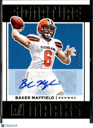 Baker Mayfield 2018 Panini Donruss Auto Signature Marks /25 Cleveland Browns