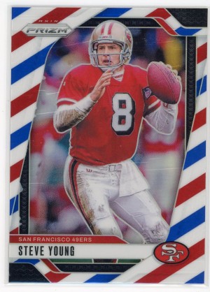 2024 Prizm #256 Steve Young Prizm Red White Blue