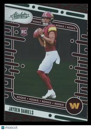 Jayden Daniels 2024 Panini Absolute Green RC #102 Washington Commanders