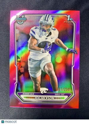 2026 Bowman Football Joe Jackson #BCP-70 Pink Refractor /250 1st