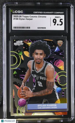 2025-26 Topps Cosmic Chrome Dylan Harper Rookie #186 CGC 9.5 San Antonio Spurs