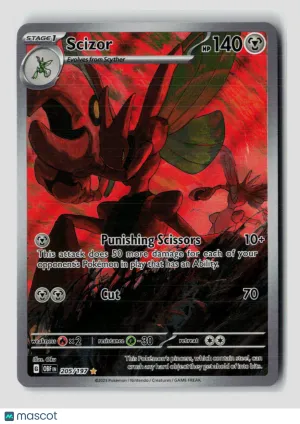 Pokemon 2023 Obsidian Flames Scizor #205/197