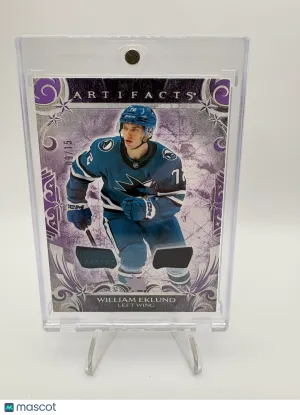 2024 Upper Deck Artifacts William Eklund #132 Purple Materials 09/15 Memorabilia