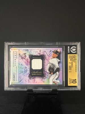 2022 BBM GENESIS Memorabilia Home Jersey - Yoshinobu Yamamoto - BGS PRISTINE 10
