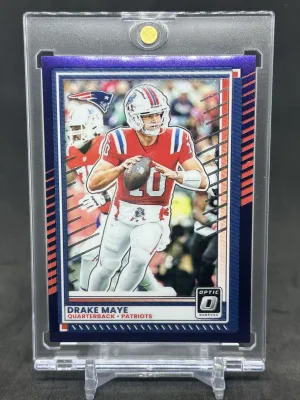 Drake Maye 2025 Panini Donruss Optic Purple Stars Prizm /15 #47