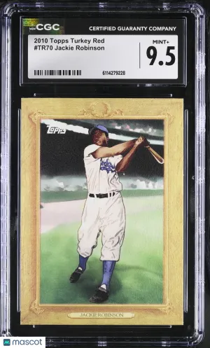 2010 Topps Turkey Red Jackie Robinson #TR70 CGC 9.5 Los Angeles Dodgers