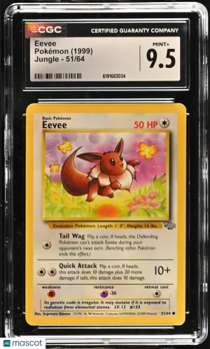 Eevee 1999 Pokemon Jungle CGC 9.5 #51/64