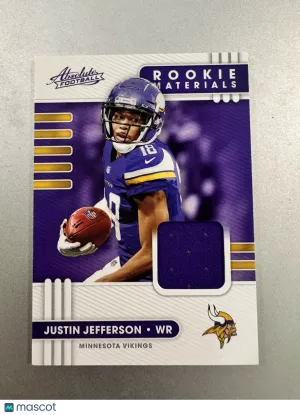 2020 Panini Absolute Football Rookie Materials Justin Jefferson #13 Memorabilia