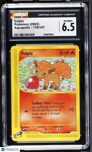 Vulpix 2003 Pokemon Aquapolis CGC 6.5 #116/147