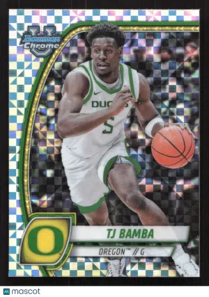 2024-25 Bowman University Chrome TJ Bamba #74 X-Fractor
