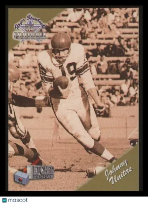 Johnny Unitas 1994 Ted Williams Roger Staubach's NFL Football Etched in Stone #ES5 Baltimore Colts