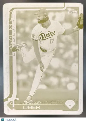 Flagship Bailey Ober Base Printing Plate Yellow #12 Minnesota Twins