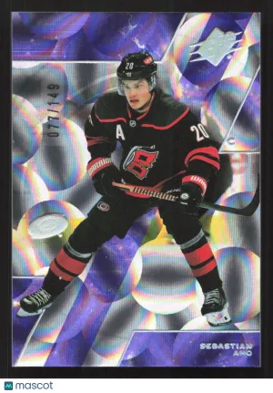 2023-24 SPx Sebastian Aho #21 Parallax Purple SN