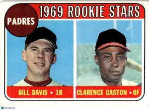 1969 Baseball Card Bill Davis Clarence Gaston #304